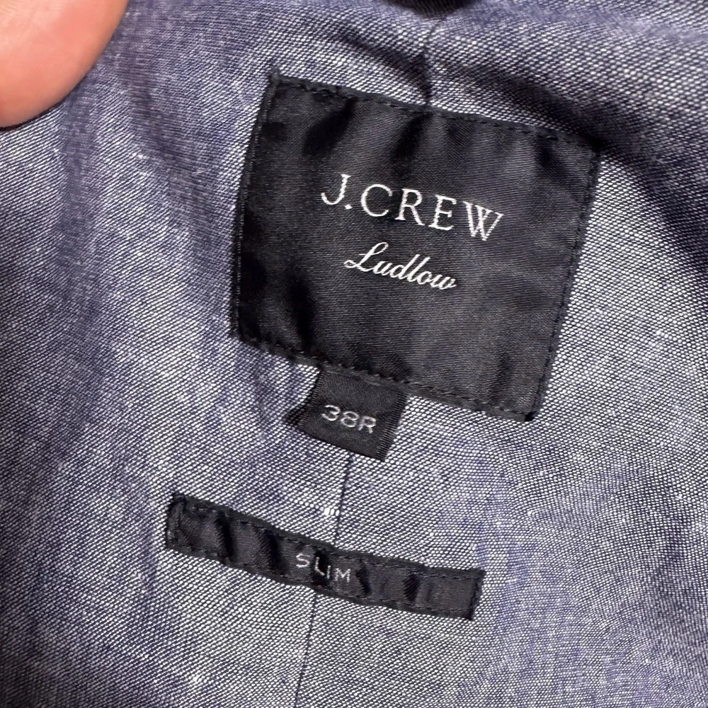 J Crew Blazer Mens 38R Ludlow Slim Somelos Linen Cotton Unstructured Sport Coat